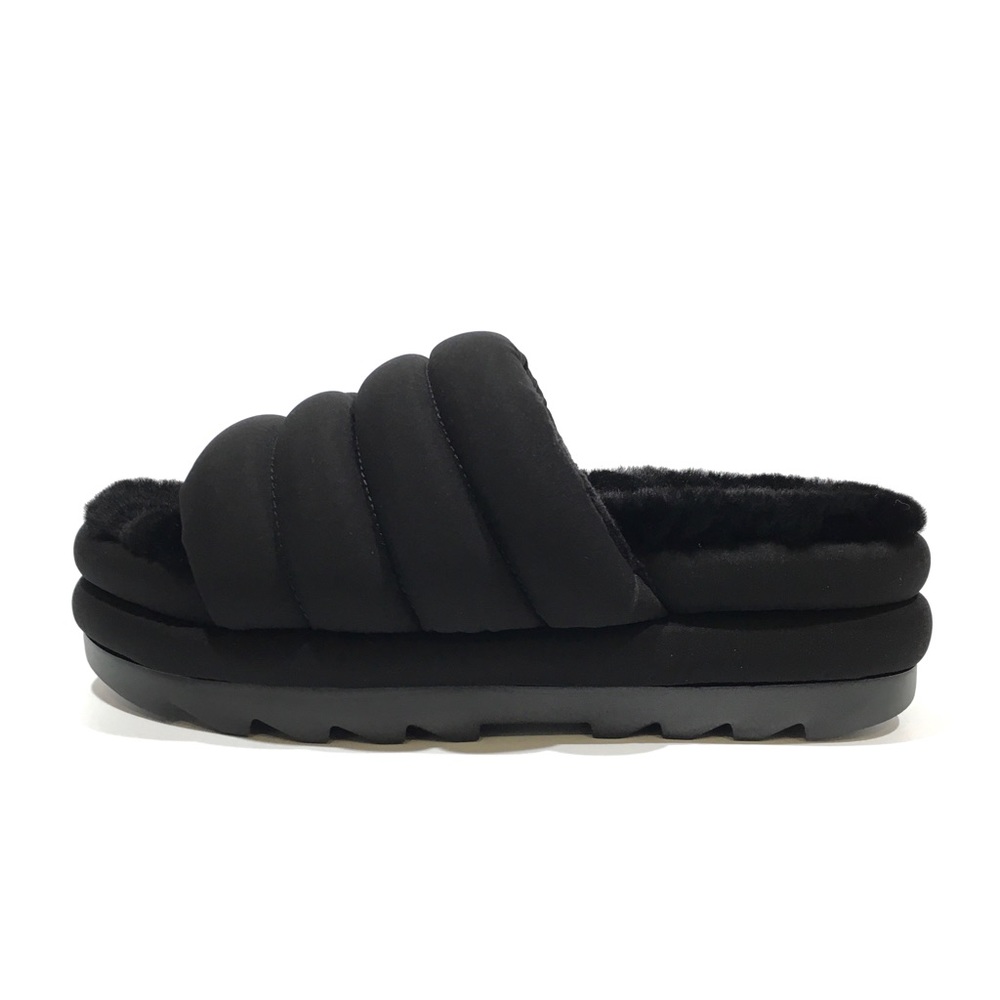 UGG Maxi Slide Platform Puffer Sandals -Black -Women’s US 10 -NEW